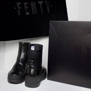 Black Puma Fenty leather Chelsea sneaker boots